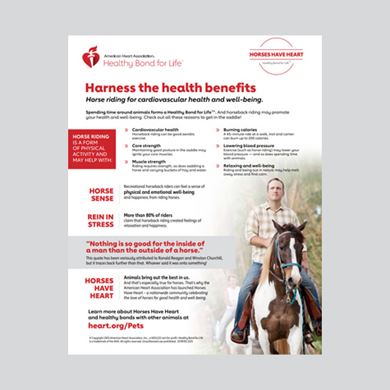 Horse riding for cardiovascular health and well-being Horse riding for cardiovascular health and well-being infographic