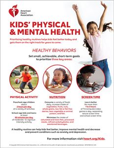 Kids Physical and Mental Health infographic Kids Physical and Mental Health infographic