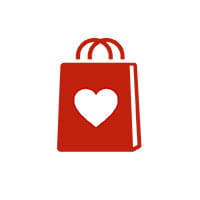 Shop to save lives icon Shop to save lives icon