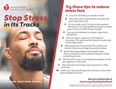 Stop stress in its tracks infographic Stop stress in its tracks infographic