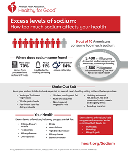 Excess Sodium Infographic Excess Sodium Infographic